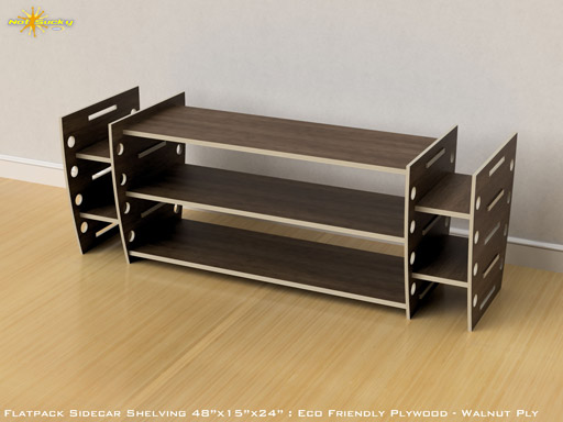 Flat Pack Shelving Kit Retro Sidecar Flat-Pack Shelving Kit Retro Sidecar