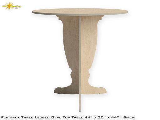 Flat Pack Table Kit Pedestal Oval Top Flat-Pack Table Kit Pedestal Oval Top