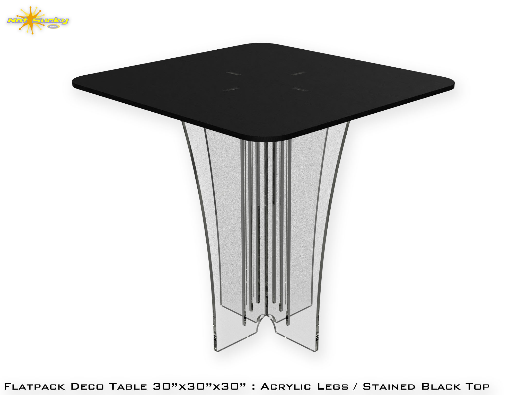 Acrylic and Wood Flat Pack Table Acrylic and Wood Flat Pack Table