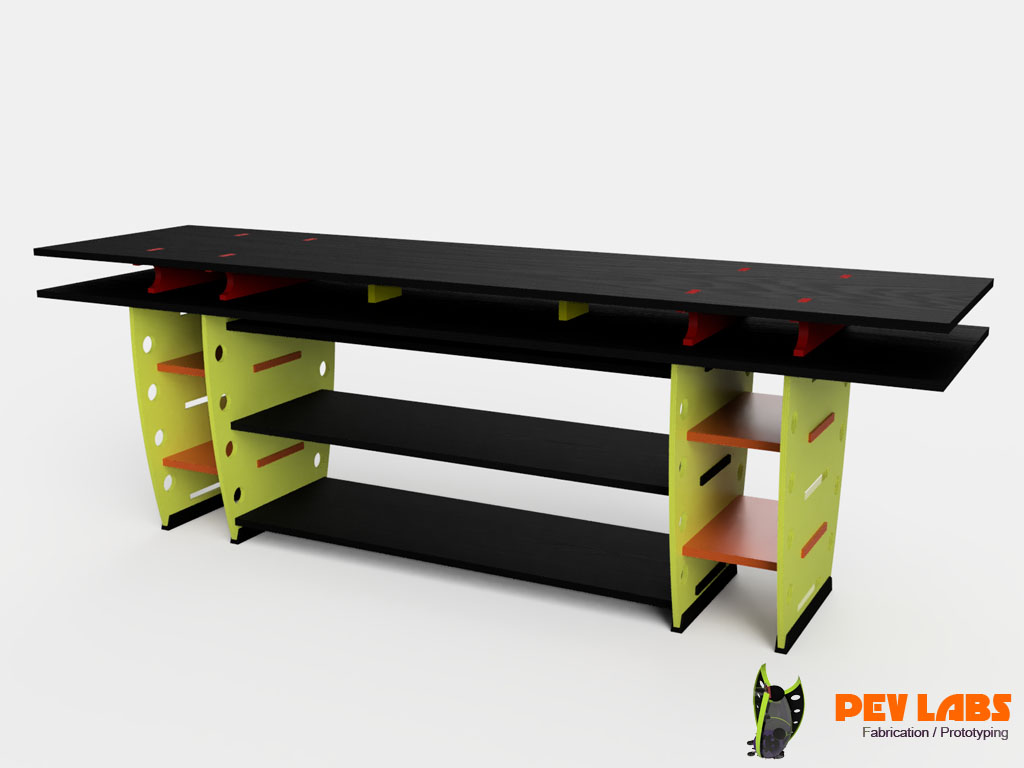 Flat-Pack Workbench Isometric View Flat-Pack Workbench Isometric View