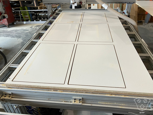 CNC Milled Melamine Panels