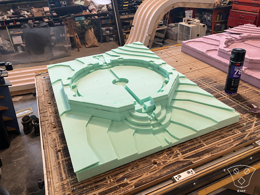 CNC Milled Topography with Building Foundation