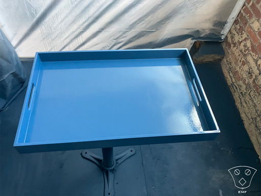 Fresh Paint on Custom Wood Tray